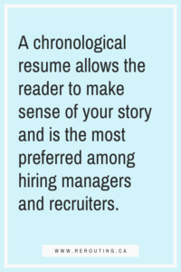 Update Your Resume Chronological resumes