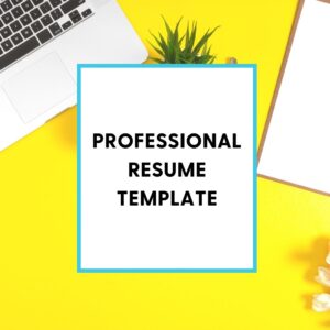 Professional Resume Template Shop Graphic
