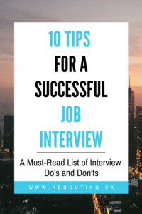 10 Tips for a successful job interview
