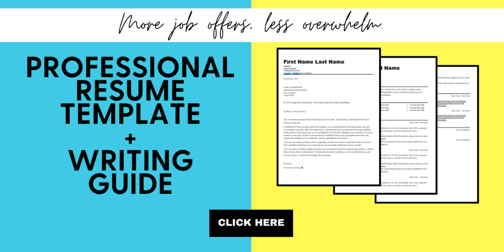Professional Resume Template Blog Banner