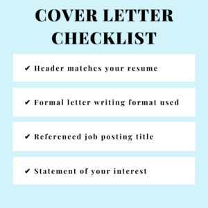 Cover Letter Checklist Instagram Post